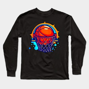 Basketball Slam Dunk Retro Long Sleeve T-Shirt